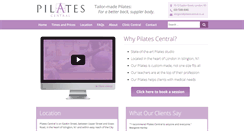 Desktop Screenshot of pilatescentral.co.uk