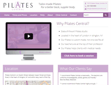Tablet Screenshot of pilatescentral.co.uk